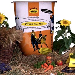 POWER PLUS MIX. Мюсли для лошадей высокой энергии с дополнительными электролитами. Спорт высокого уровня и тренировки